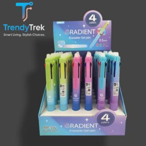 Gradient Erasable Gel Pen – 4 Colors in 1 – 0.5mm (Green / Pink / Blue)