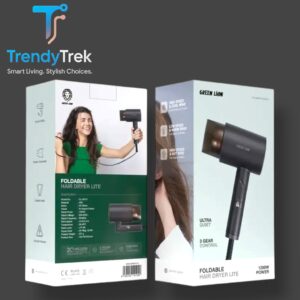 Green Lion Foldable Hair Dryer Lite – 1200W – Grey
