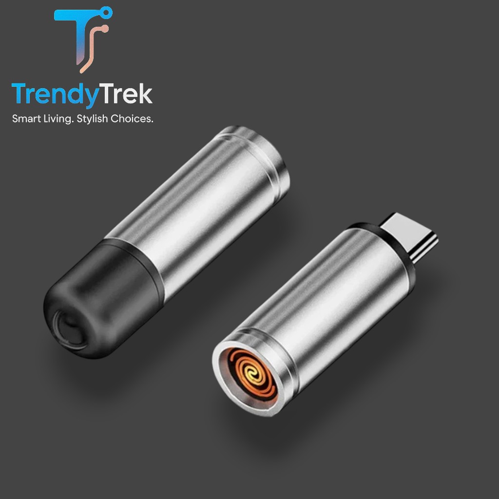 Type-C Mini Cigarette Lighter – Battery-Free USB-C Windproof Lighter (Silver)