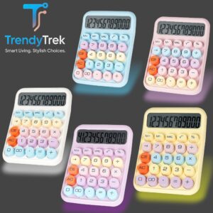 Pastel Big Button Calculator – 12-Digit Display (5 Colors)