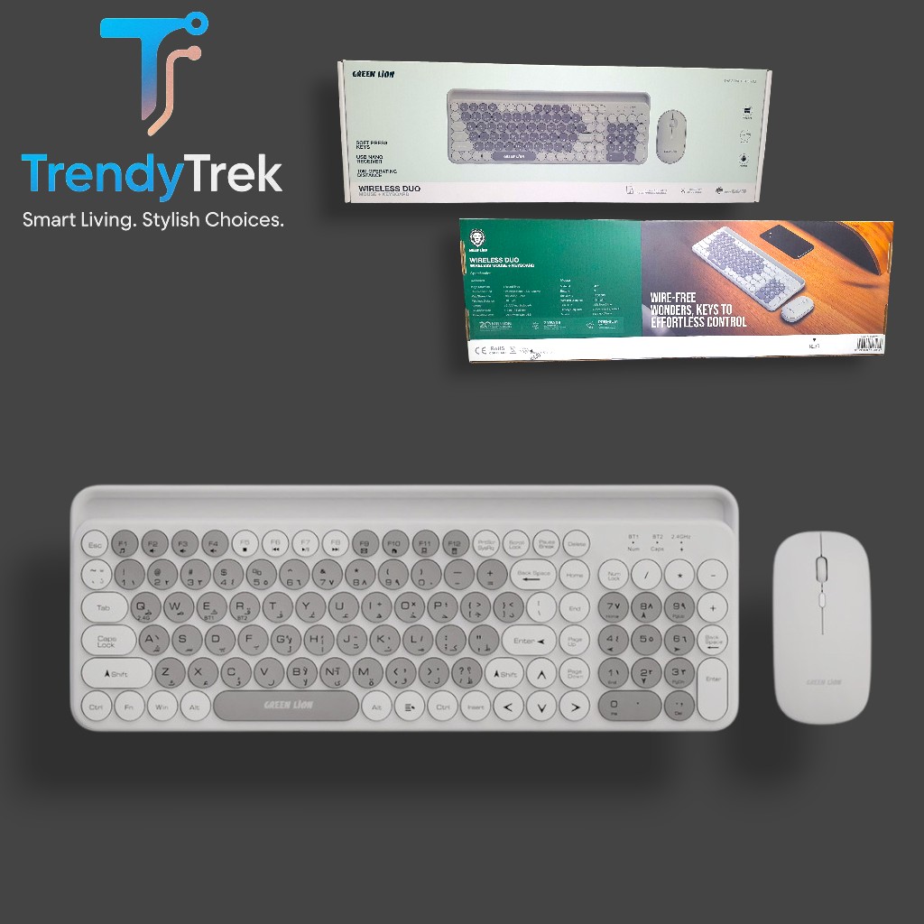 Green Lion Wireless Duo | Mouse + Keyboard – Grey