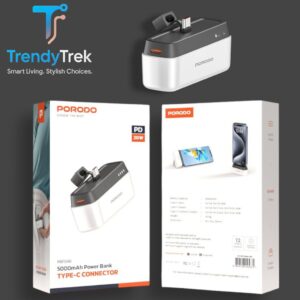 Porodo 5000mAh Mini Power Bank – Type-C Connector (PB048)