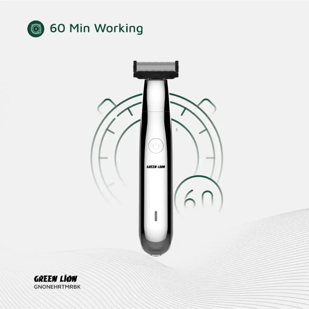 Green Lion One Blade Pro Hair Trimmer – Black - Image 6