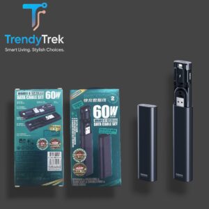 Remax Wanbo II 60W Hidden Fast Charging Data Cable Set – Black