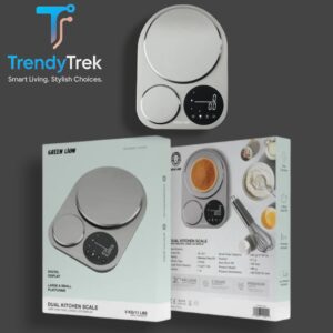 Green Lion Dual Kitchen Scale – Stainless Steel | 5kg / 11lbs Capacity