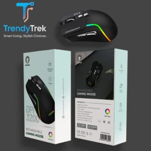 Green Lion Rechargeable Gaming Mouse – Black