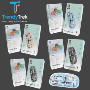 Green Lion Transparent Mouse 2 (800-1600 DPI) — Black / Blue / Pink / Green