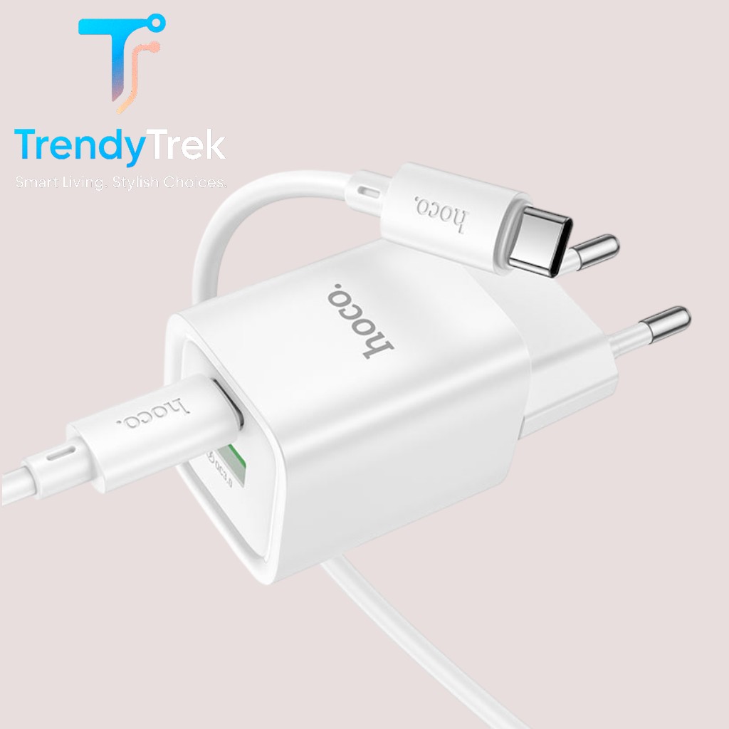 Hoco C149A Charm PD30W + QC3.0 Dual Port Mini Wall Charger EU Set - Image 4