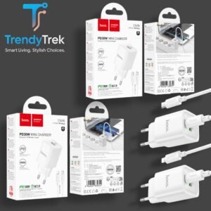 Hoco C149A Charm PD30W + QC3.0 Dual Port Mini Wall Charger EU Set