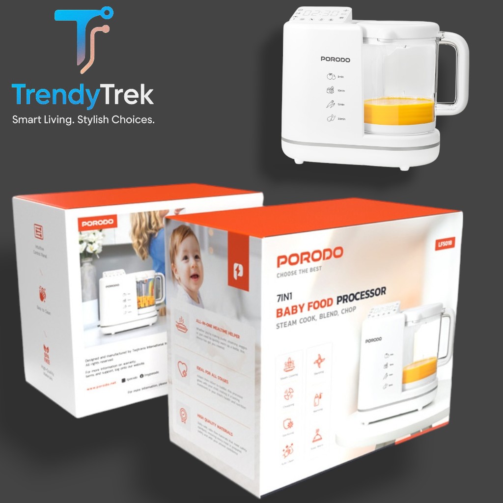 Porodo 7-in-1 Baby Food Processor – White