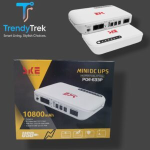 SKE Mini DC UPS POE-633P – 10800mAh Multi-Output Power Backup