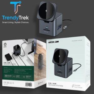 Green Lion 9-in-1 Hub Docking Station – Black