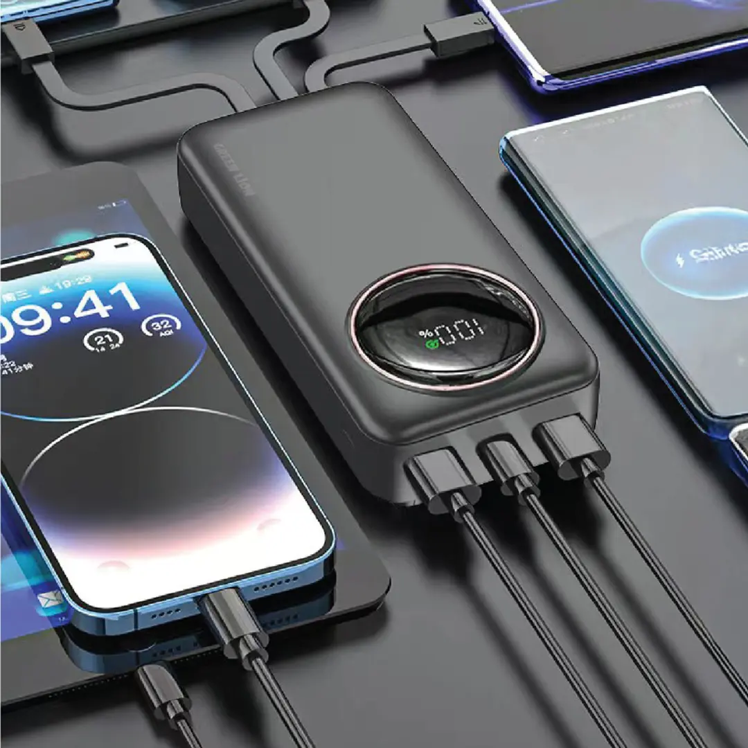 Green Lion Power Pulse 20000mAh Power Bank – Black - Image 3