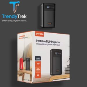 Porodo Android 9.0 960×540P DLP Portable Projector – Black