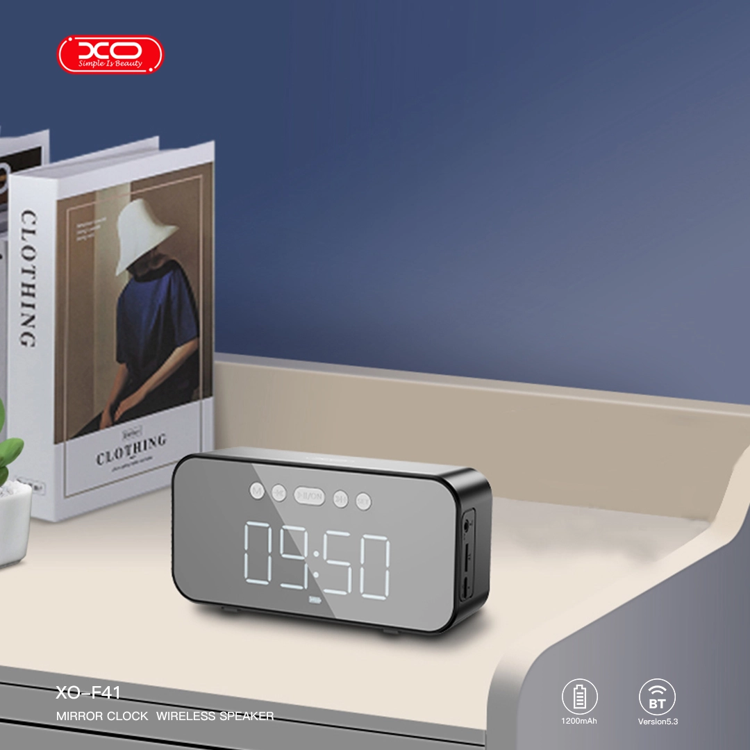 XO Mirror Clock Bluetooth Speaker – Model F41 - Image 4