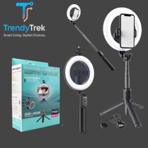 6-Inch Ring Light Selfie Stick Tripod with Bluetooth Remote (P20D-2)