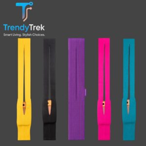 Knitted Crossbody Phone Strap with Pocket – 80 cm