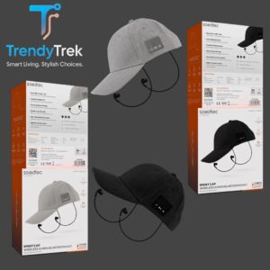 Porodo Soundtec Wireless Audio Bluetooth Hat with Stereo Speakers & Mic