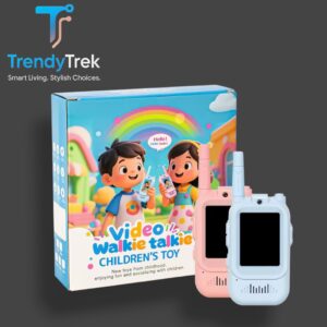 Kids Video Walkie Talkie Set (Pink & Blue) – HD Video, Voice Changer & USB-C Rechargeable