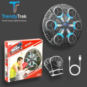 Music Boxing Machine – 6 Targets with LED Lights & Boxing Gloves
