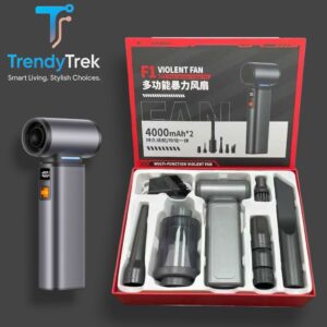 F1 Multi-Function Violent Fan (Turbo Blower & Mini Vacuum) – Grey