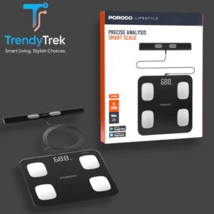 Porodo Lifestyle Precise Analysis Smart Scale – Black