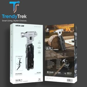 Green Lion 18-In-1 Multi-Tool Hammer – Black