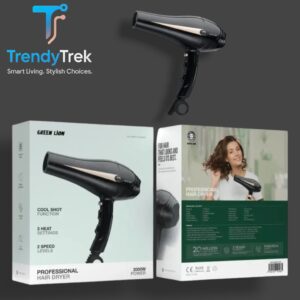 Green Lion Professional Hair Dryer 2000W – Black