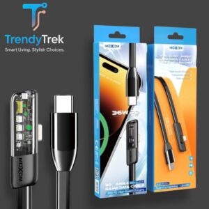 MOXOM 36W PD 90° Angle Game Data Cable Type-C to Lightning (1.2m/4ft)