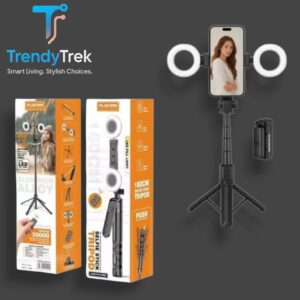 Plokama LIVE-P10 Pro 180cm Selfie Stick Tripod with LED Fill Light + Bluetooth Remote