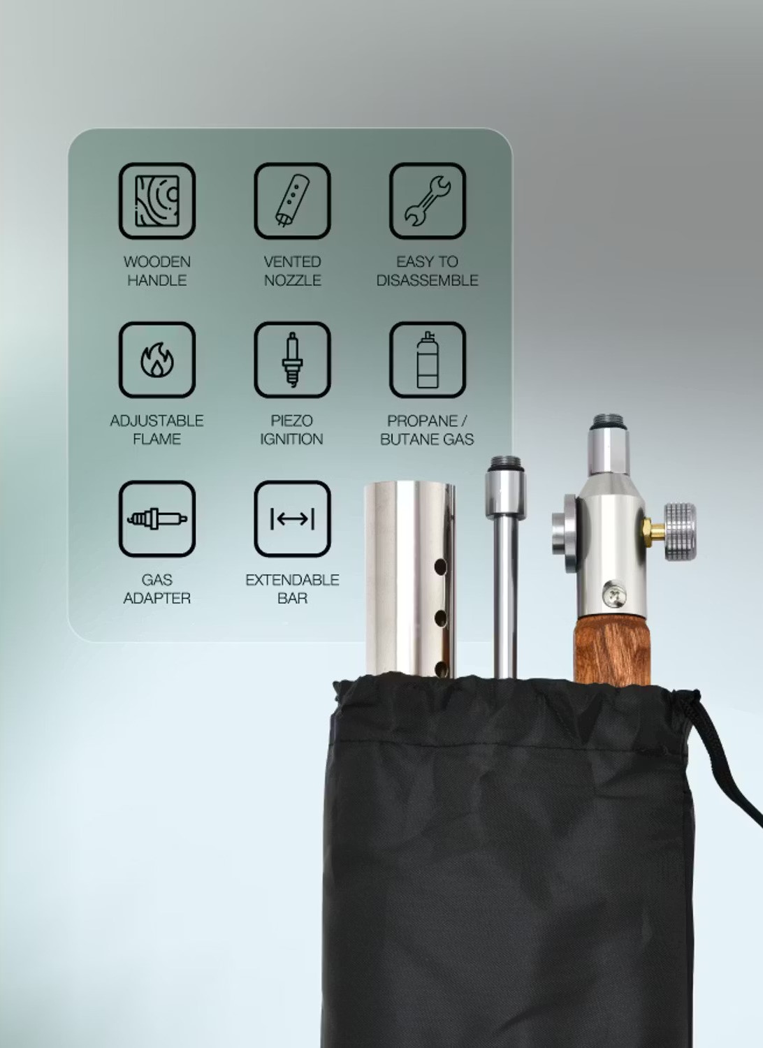 Green Lion Flame Torch Camping Gas Lighter – Silver - Image 3