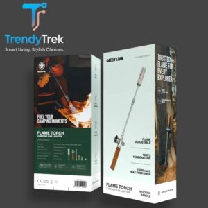 Green Lion Flame Torch Camping Gas Lighter – Silver