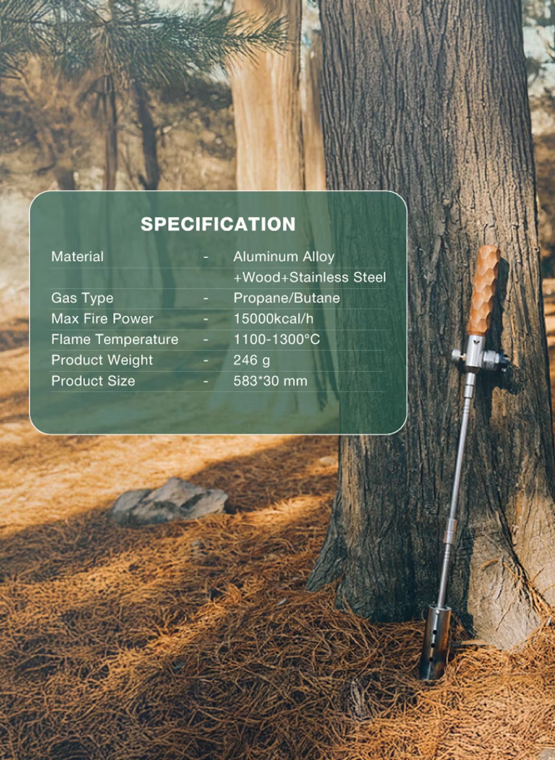 Green Lion Flame Torch Camping Gas Lighter – Silver - Image 8