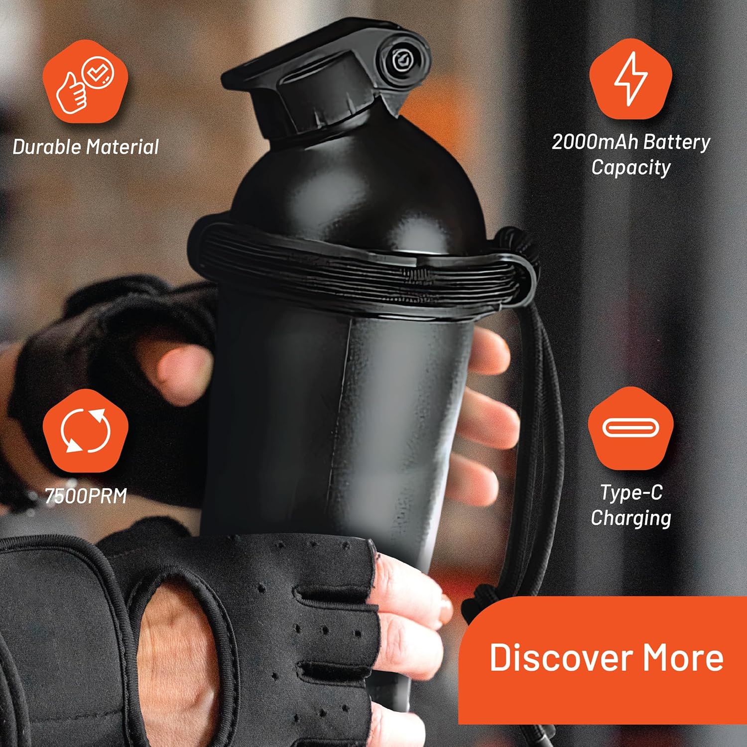 Porodo LifeStyle Portable Electric Protein Mixer – Black - Image 6