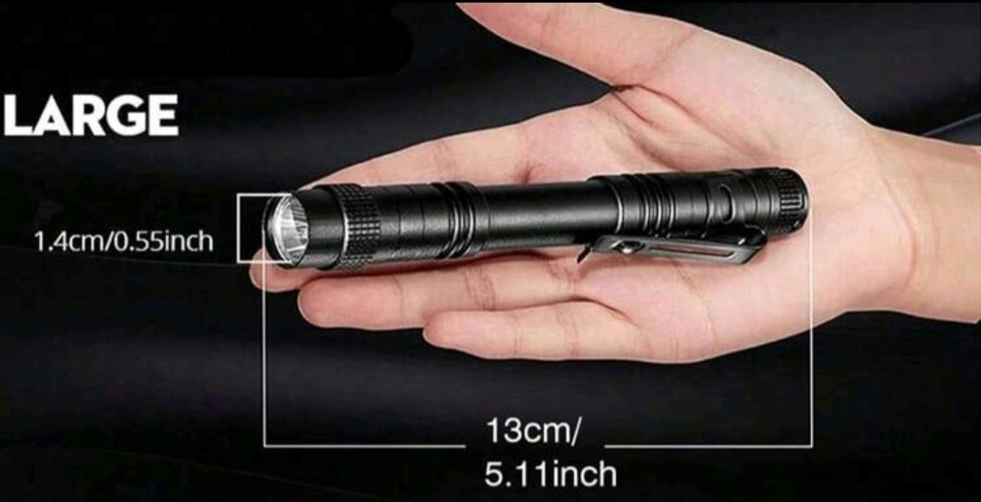 UV 395nm Detection Penlight (2×AAA Battery Powered) – Black (Large) - Image 3