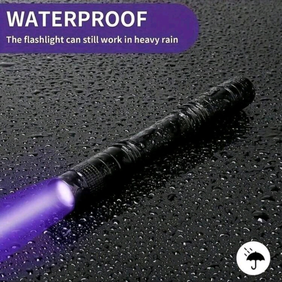 UV 395nm Detection Penlight (2×AAA Battery Powered) – Black (Large) - Image 5