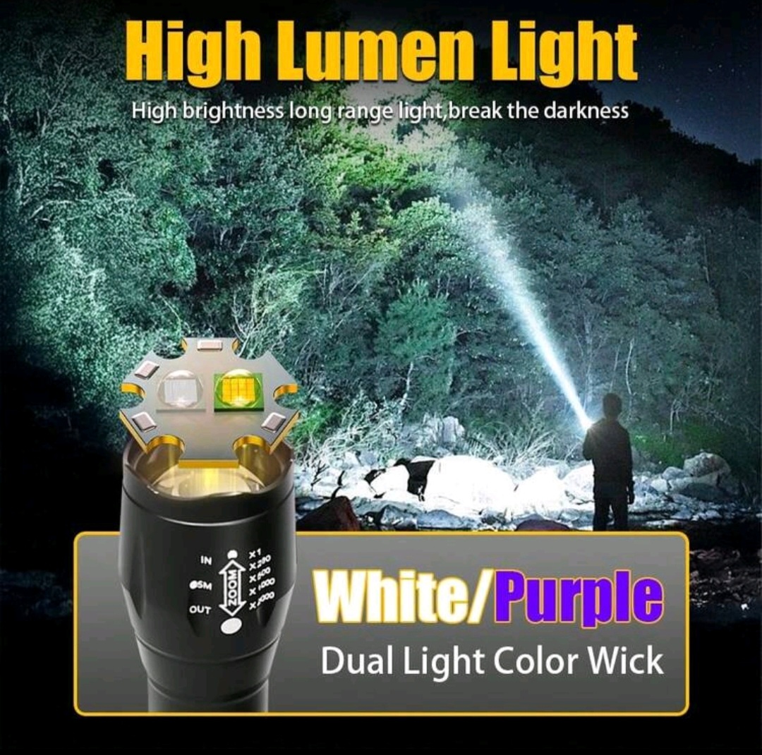 Alloy UV 395nm Detection Flashlight (Type-C Rechargeable) – Black - Image 8