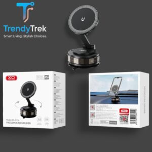 XO C176 Vacuum Magnetic Car Holder (360° Rotatable) – Black