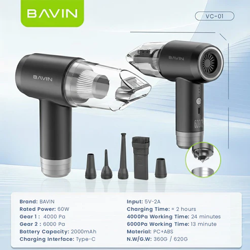 BAVIN VC01 6-in-1 Wireless Multifunctional Vacuum Cleaner 6000Pa - Image 11