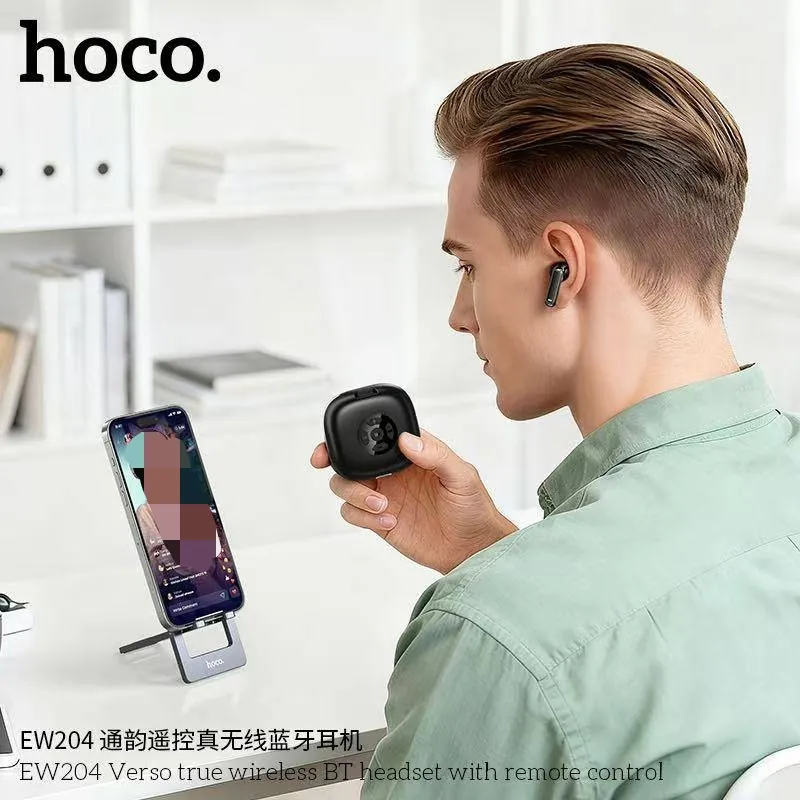 Hoco EW204 Verso True Wireless BT Headset with Remote Control - Image 7