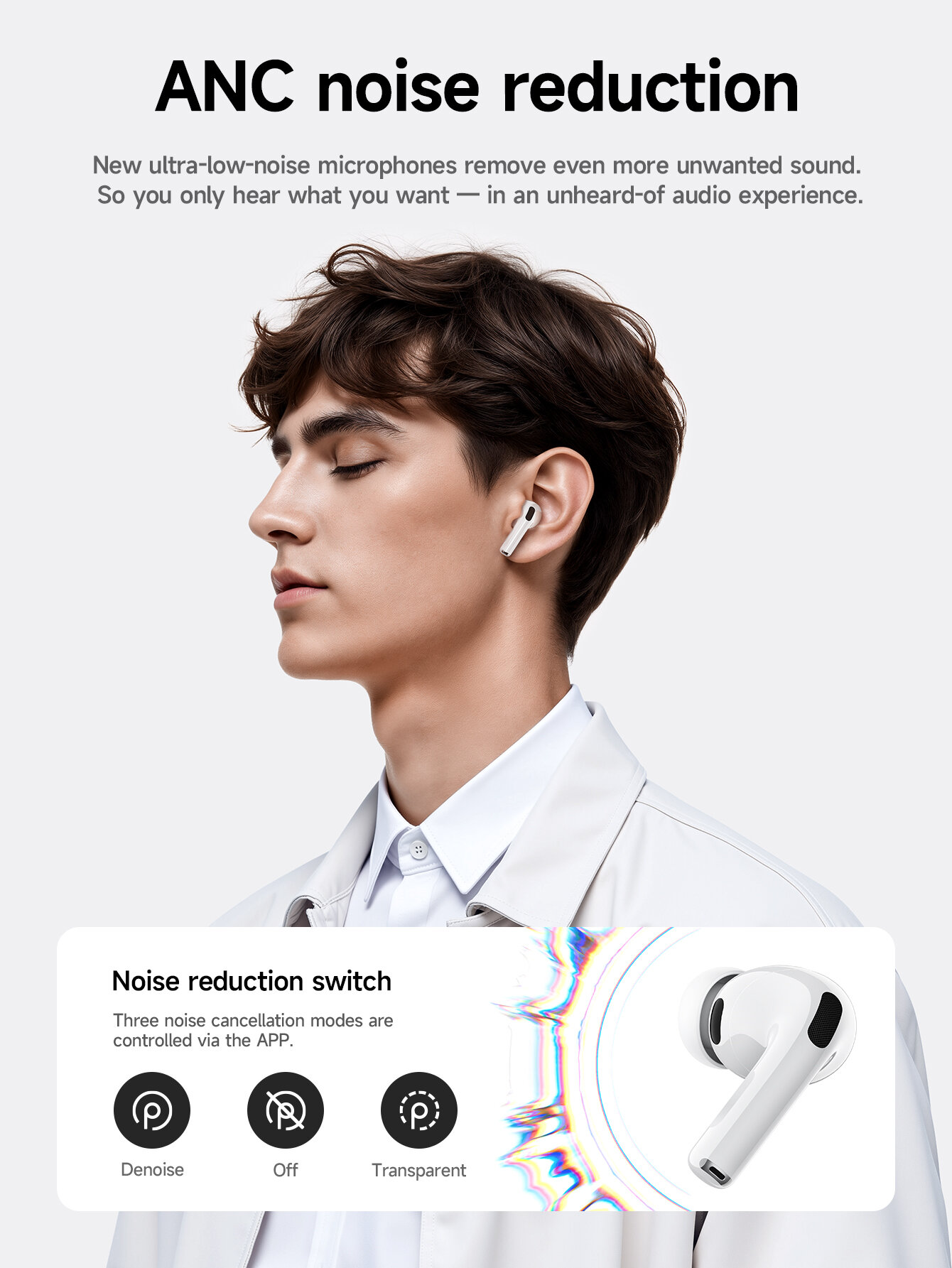 Hoco EW98 ANC AI Translation Earbuds with Heart Rate & Oxygen Monitoring – Bluetooth 6.0 - Image 5