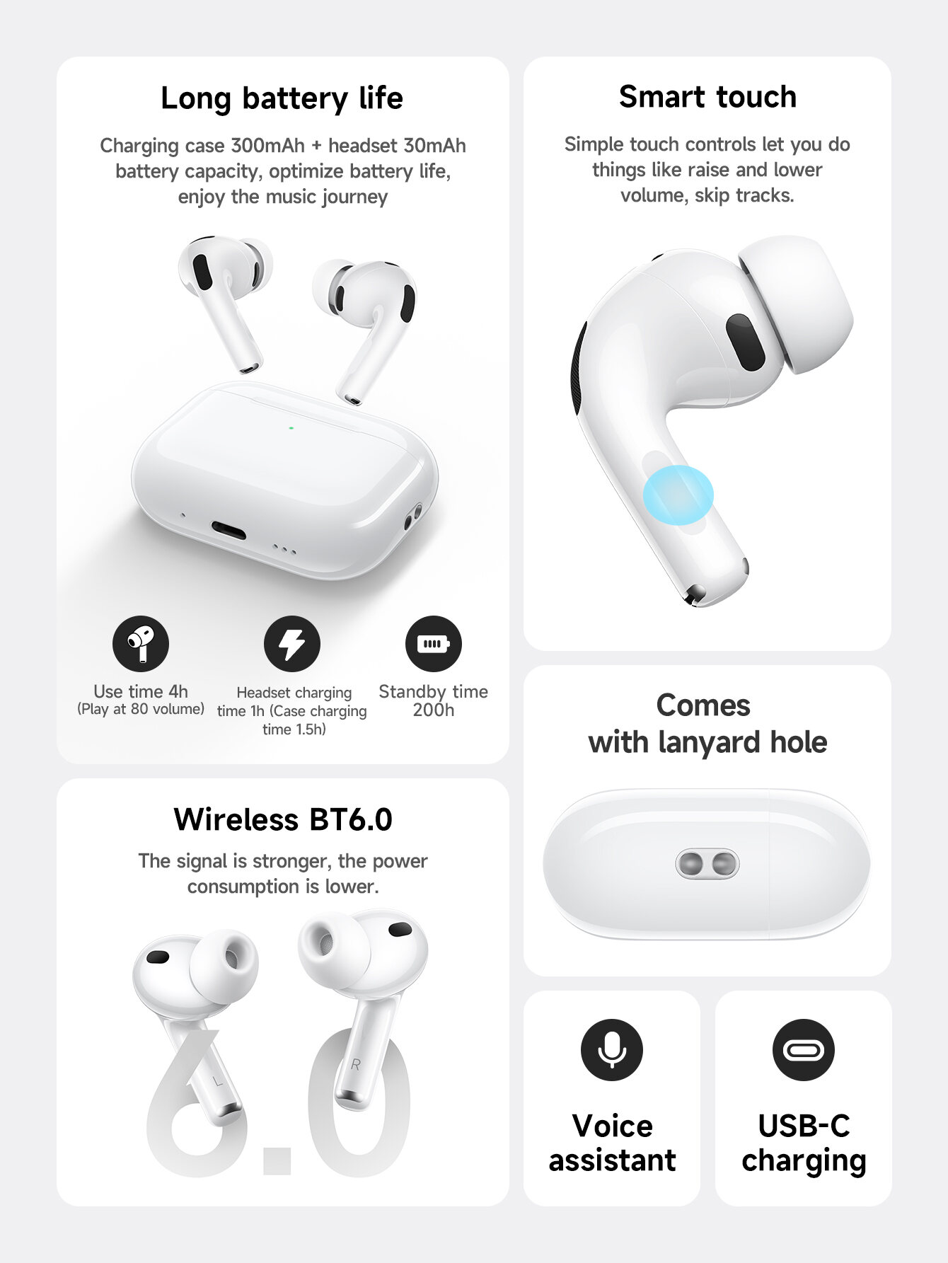 Hoco EW98 ANC AI Translation Earbuds with Heart Rate & Oxygen Monitoring – Bluetooth 6.0 - Image 4