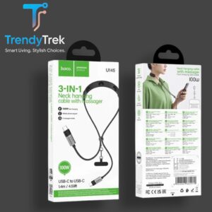 Hoco U145 3-in-1 Neck Hanging Cable with Massager