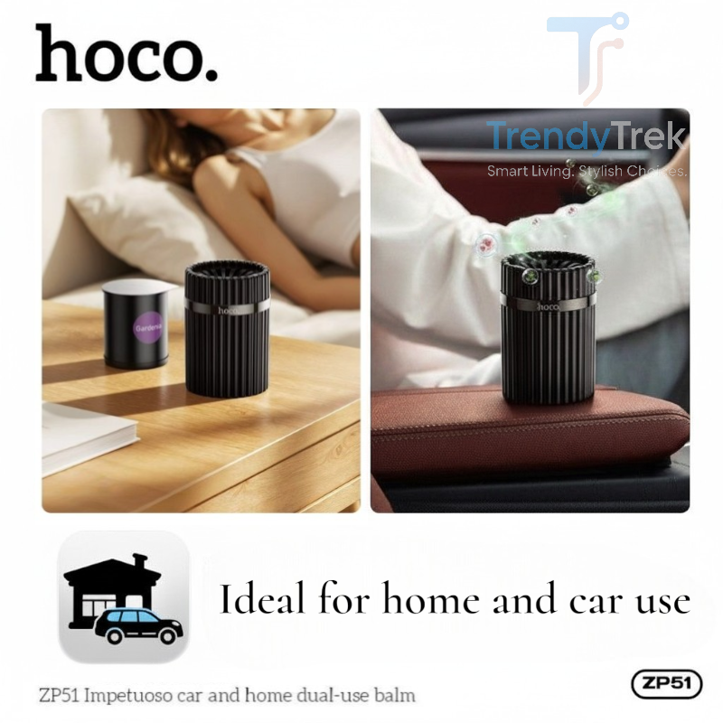 Hoco ZP51 Impetuoso Car and Home Dual-Use Balm – Gardenia Black - Image 7