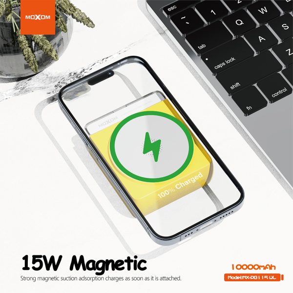 Moxom MX-PB115 Wireless Power Bank MagSafe 10000mAh PD20W + QC18W - Image 7