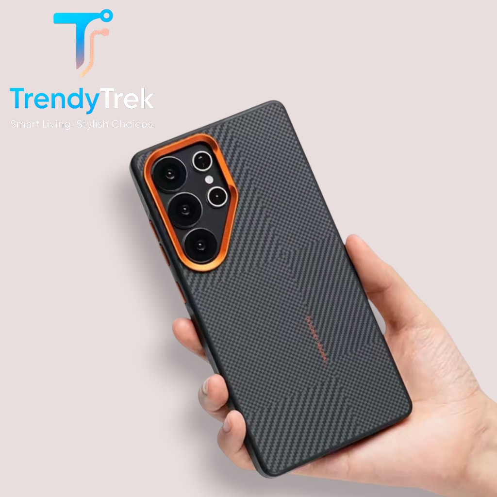 Nexera Premium Carbon Fiber Magnetic Case – Samsung S25 & S26 Ultra | Metal Frame Shockproof Design - Image 4