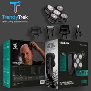 Green Lion Rotary Shaver 5-In-1 Grooming Kit - Black