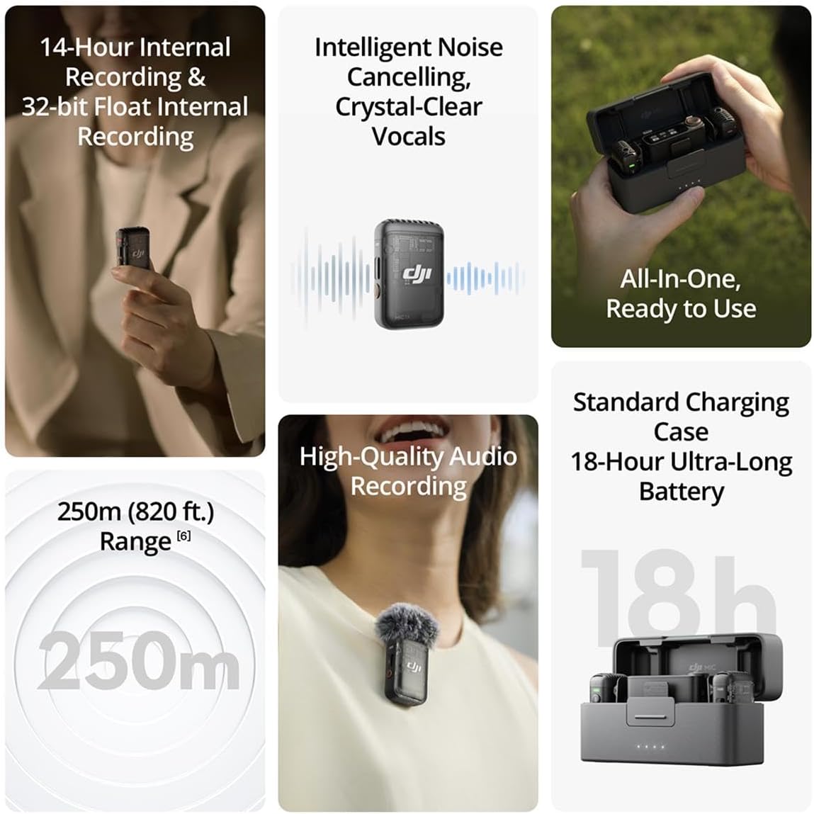 DJI Mic 2 Wireless Microphone (2 TX + 1 RX + Charging Case Combo) - Image 6