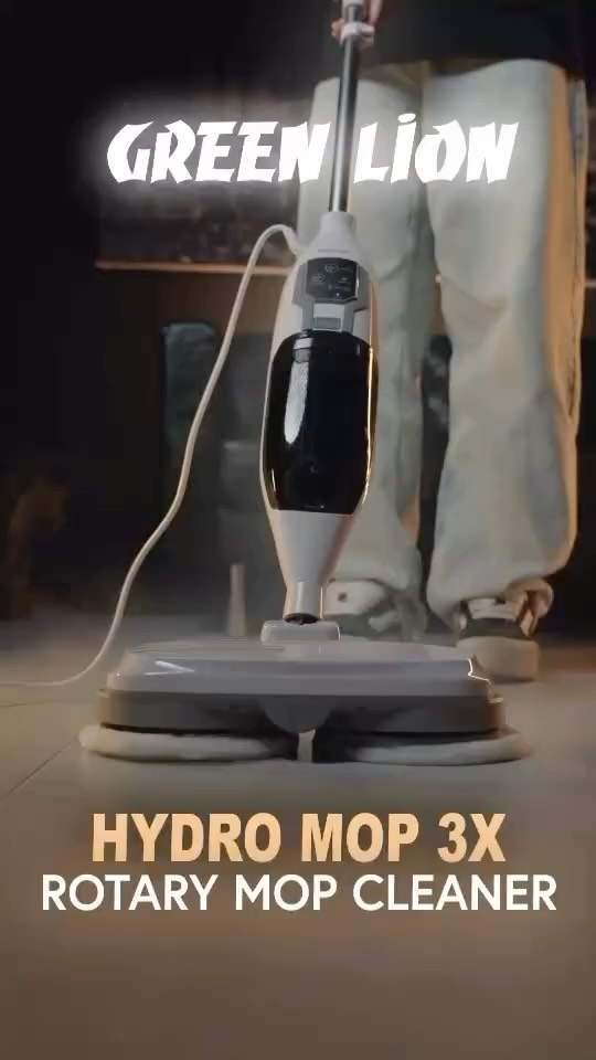 Green Lion Hydro Mop 3X Rotary Mop Cleaner 1300W - White - Image 6