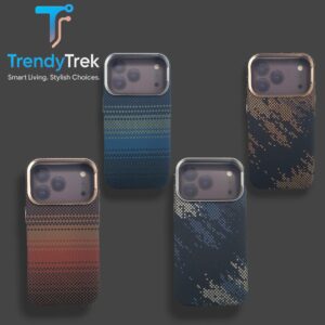 Nexera Premium Patterned Woven Fiber Magnetic Case – iPhone 17 Pro & 17 Pro Max